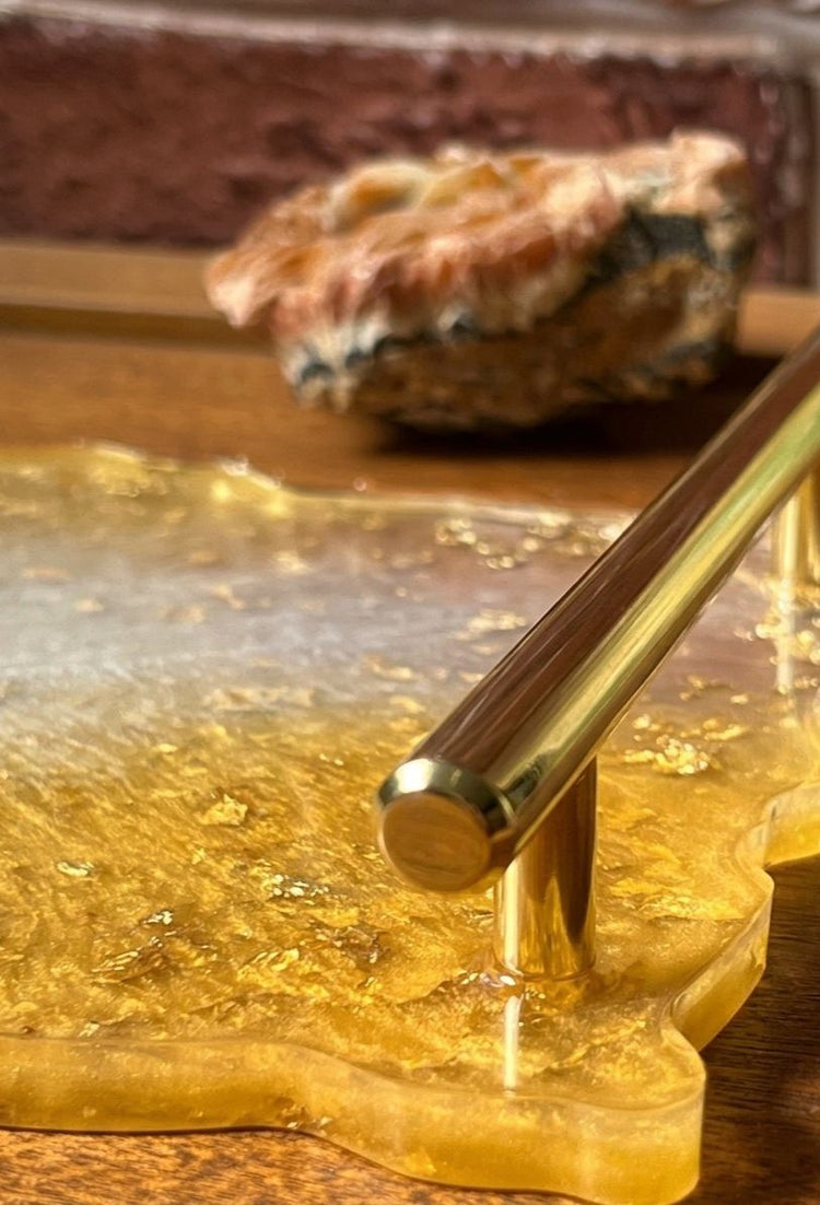 Plateau en resine epoxy crystal